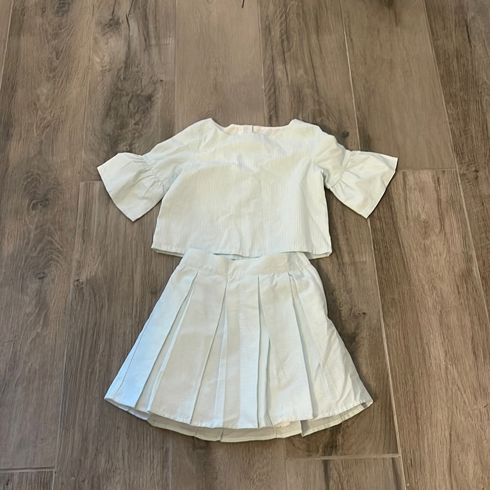 Janie and Jack top with matching skirt.
